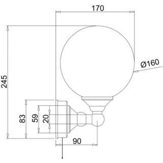 Burlington Bathrooms Edwardian Single Round Light